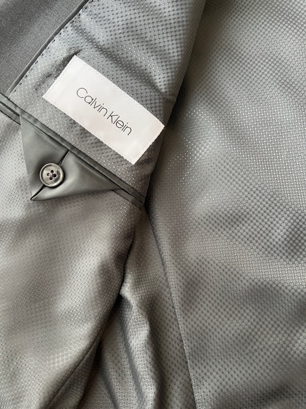 Calvin Klein Men's Dark Gray Two-Button Suit Jacket - Picture 2 of 5